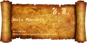 Walz Marcell névjegykártya